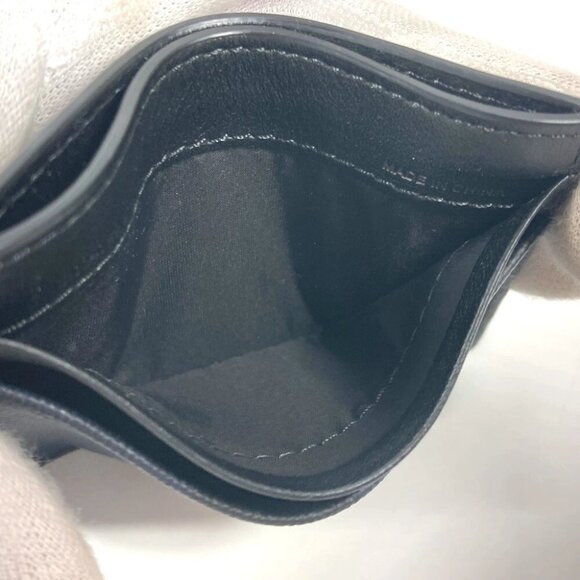 BURBERRY check Business Card Holder Pass Case Card Case Leather/PVC Navy/Black - Picture 8 of 14